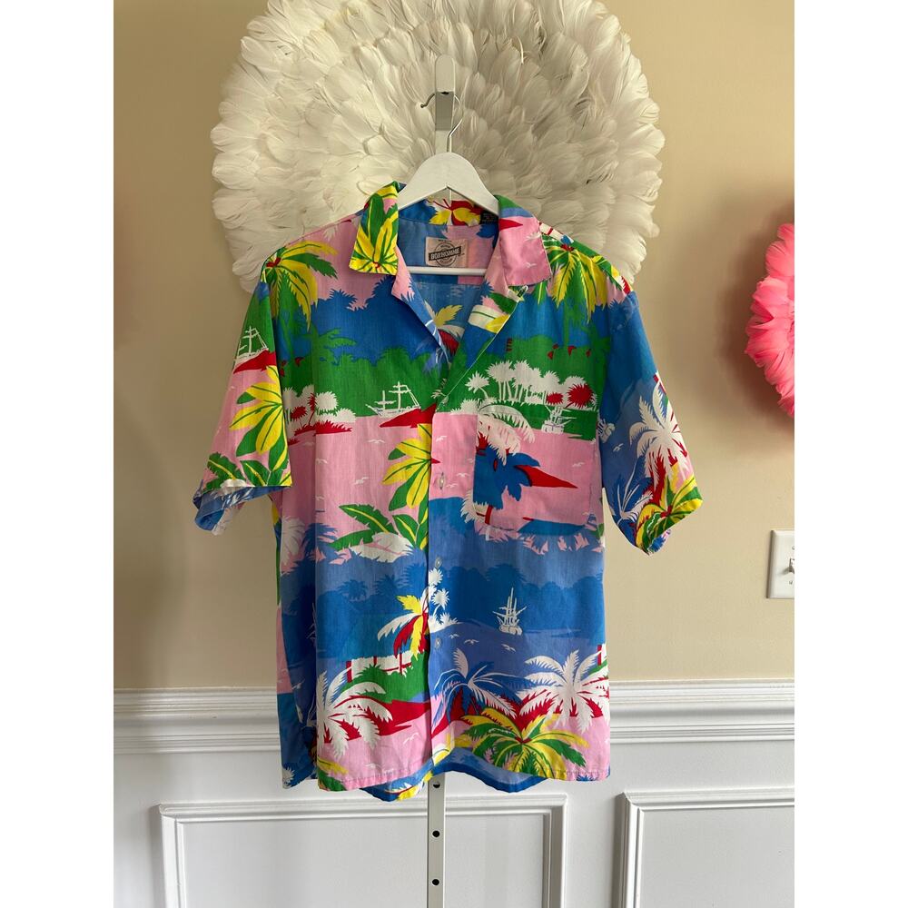 Vintage Bon Homme Tropical Camp Shirt